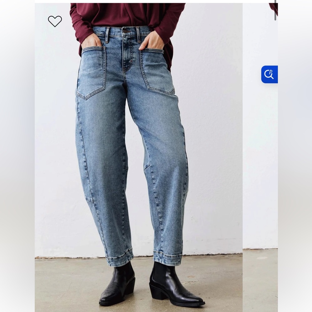 RUTI Barrel Blue Ankle Jeans for Women